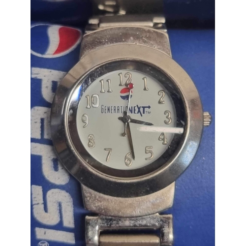 86 - Pepsi cola generation ext promotional 1998 watch boxed with metal tin