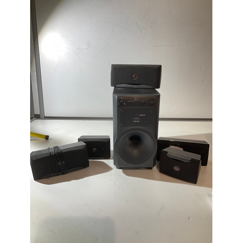 210 - Schneider 5.1 pc computer speakers - working