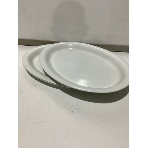 362 - 3x white serving plates