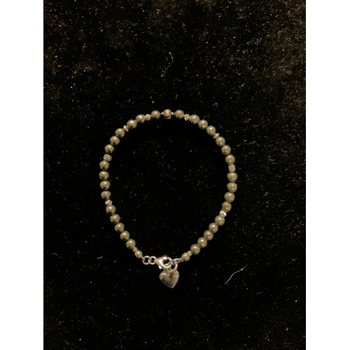 23B - Beaded 925 silver bracelet 8.3g