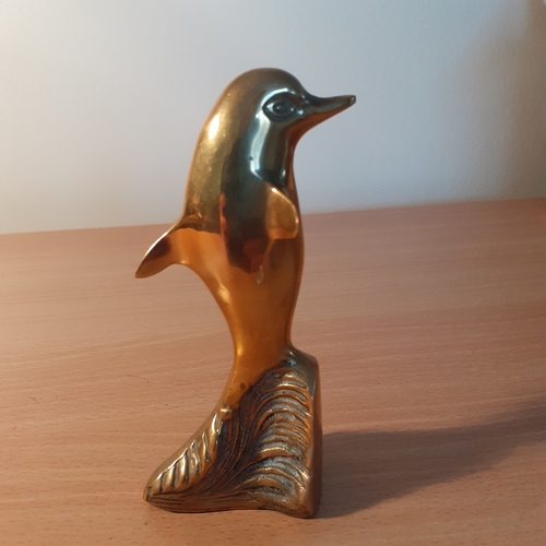 9 - Brass Dolphin. 12cm in height