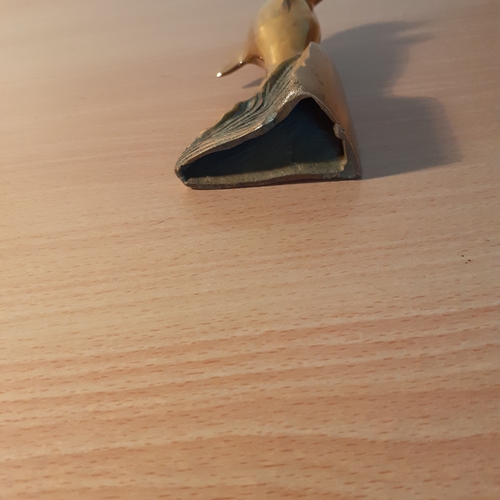 9 - Brass Dolphin. 12cm in height