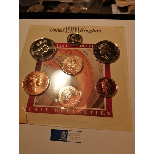 31A - 1991 UK brilliant uncirculated set £1 to 1p (7 coins)