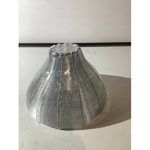 95 - Silver coloured wire lamp shade