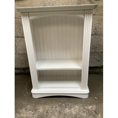 201 - White painted small 2 shelf book case