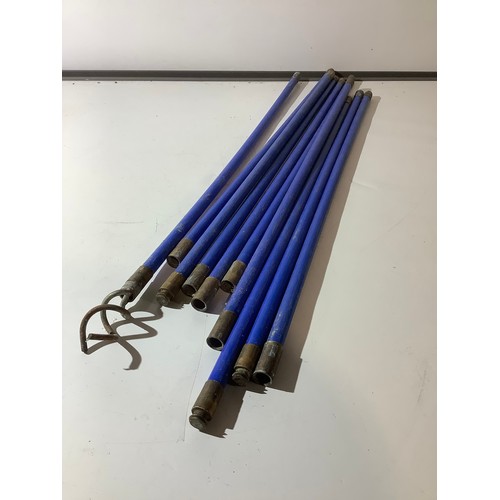 212 - Set of drain rod tools