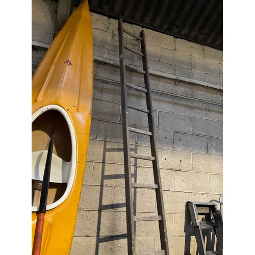 271 - Tall wooden ladder with 14 runs - approx 12ft