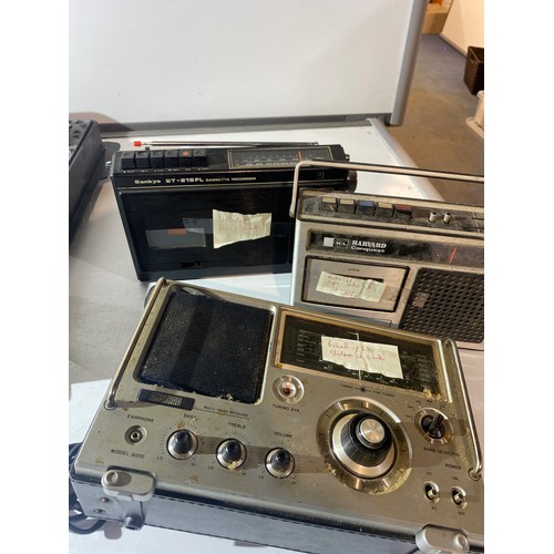 77 - Sankyo ST-215FL, Harvard Conquest & Amstrad multiband radios & cassette recorders - as spares