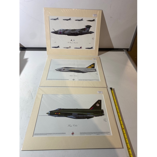 360A - 3x plane prints inc King Cobra, Black Leader & The Buccaneer Bows Out - 50x40cm