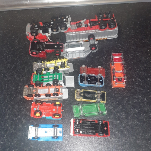 22 - Quantity of diecast open back trucks. Most matchbox