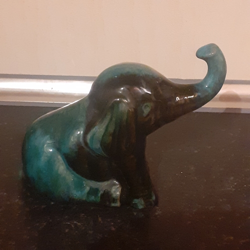 53 - Vintage blue mountain pottery elephant