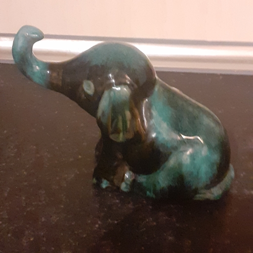 53 - Vintage blue mountain pottery elephant