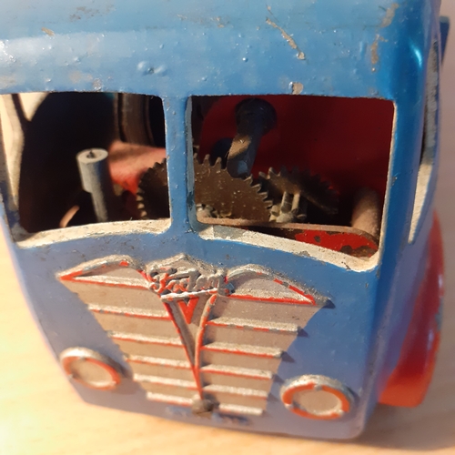 63 - Foden Shackleton clockwork mechanical flatbed diecast lorry. Sold as needing repair or spares. No ke... 