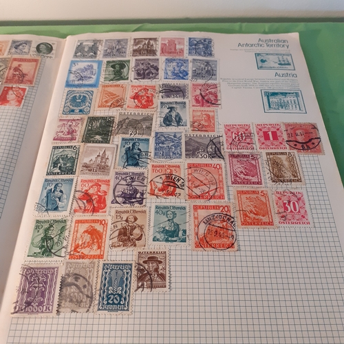 3 - Amateur stamp collection in book by country. Some pages are blank.