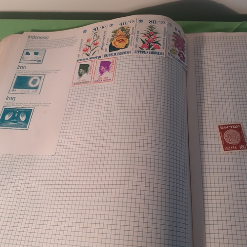 3 - Amateur stamp collection in book by country. Some pages are blank.