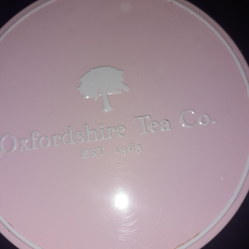 5 - 3x Oxfordshire tea company storage tins. Look unused.