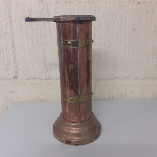 14 - Trench art style copper and brass companion set holder. No tools