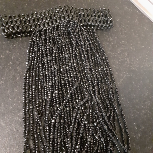 9 - Very long vintage costume beaded necklaces with Choker style neck.