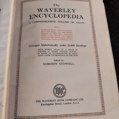 135 - The Waverley encyclopedia.  Coloured illustrations and detailed maps. 1950s.  Edited by Gordon Stowe... 