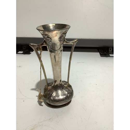 40 - Vintage WHF silver plated vase