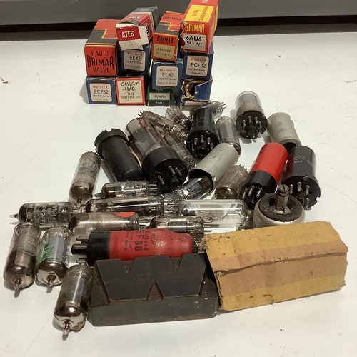 58 - Large quantity of radio valves - some unused with boxes