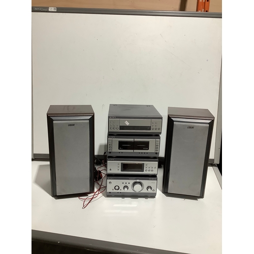 80 - Sony MHC-S3 audio hifi system - CD/Tape/Radio/Amp with original speakers - untested