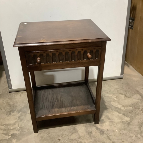 381 - Dark wood unit with drawer