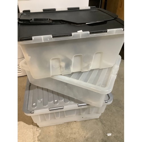 380 - 3 plastic storage tubs