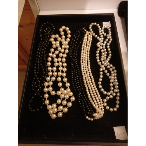 40A - 3 trays of mixed jewellery (trays not included)