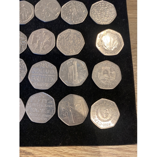 36B - 30x various 50 pence coins inc 2011 WWF, NHS 1998, Capture of Gibraltar 2011 & much more