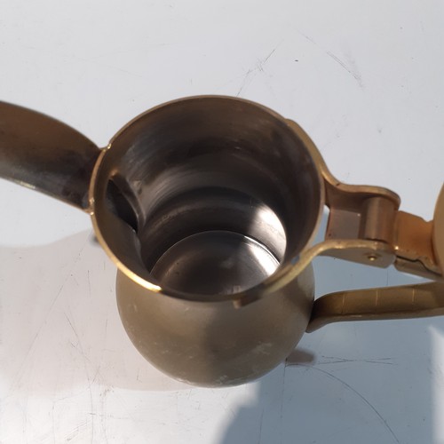 70 - Brass finish on stainless steel coffee pot 18/8 stainless