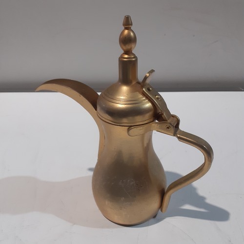 70 - Brass finish on stainless steel coffee pot 18/8 stainless