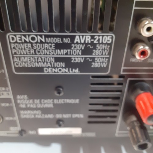 120 - Denon AV AVR-2105 amp. Sold as spares. Switches off after a few seconds