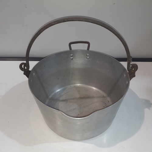 236 - Aluminium jam pot. 12 inch diameter.
