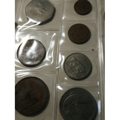 31A - Coin album with 6 pages of coinage together with a ten shilling note