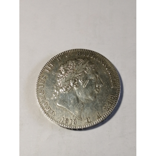 39A - 1818 George III crown in extremely fine condition