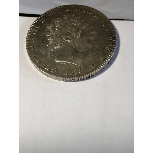 39A - 1818 George III crown in extremely fine condition