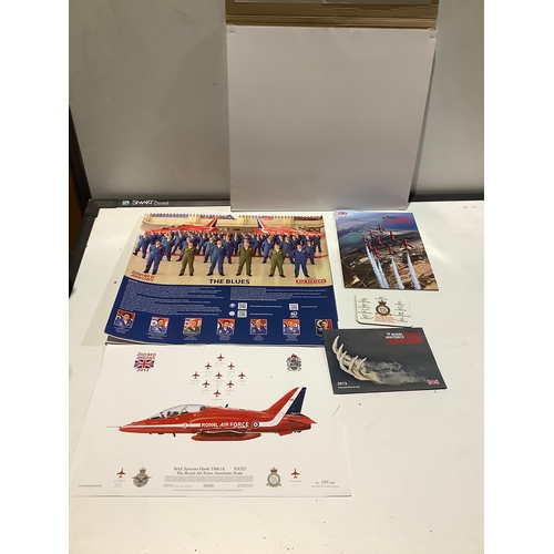 311 - Red arrows memorabilia including 2014 calendar & signed coaster