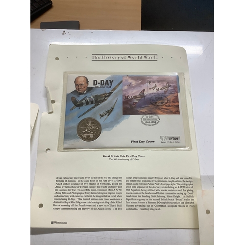 36A - History of world WWII first day covers with coins