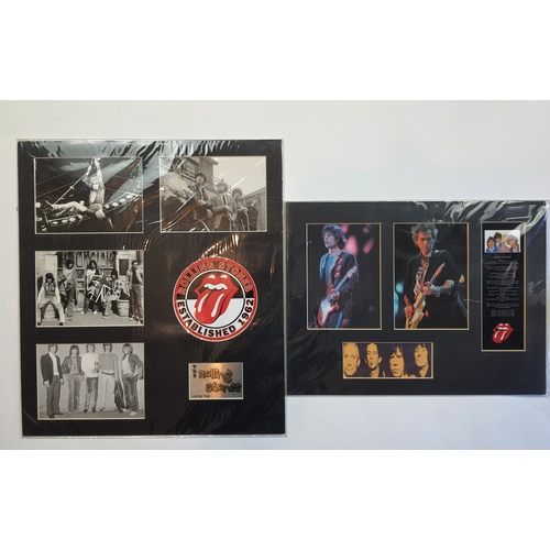 314 - 2 Rolling Stones prints. Limited edition print (7/50) 38cm x 42.5cm includes logo and silver colour ... 