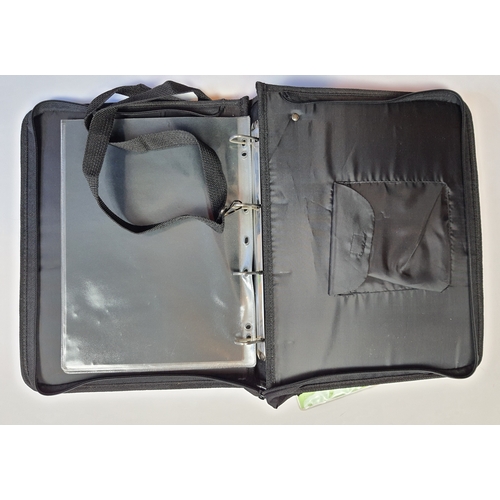 315 - Artist presentation case with carrying strap, ring binder and storage pockets. Size closed: 36cm x 2... 