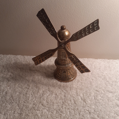 7 - Brass windmill approx 16cm high