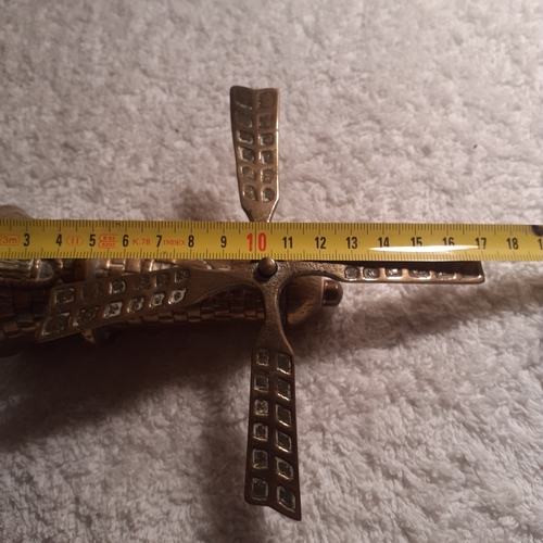 7 - Brass windmill approx 16cm high