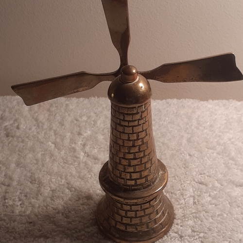 7 - Brass windmill approx 16cm high