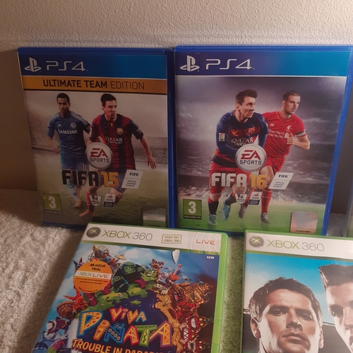 9 - X box 360 and PS4 games. Mostly football with one viva pinata game .