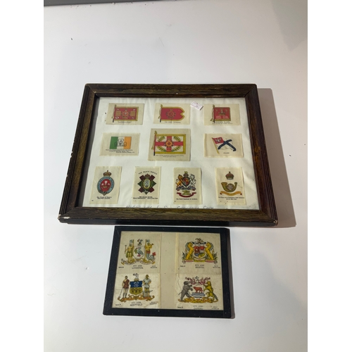 50 - Framed WW1 silks of cigarette card silks