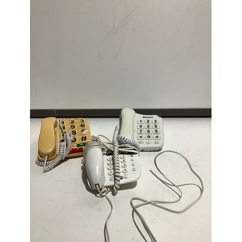 317 - 3x corded phones incl binatone and opticon