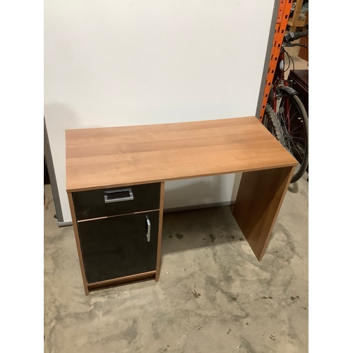 340 - Desk with draw and cupboard - 90cm wide