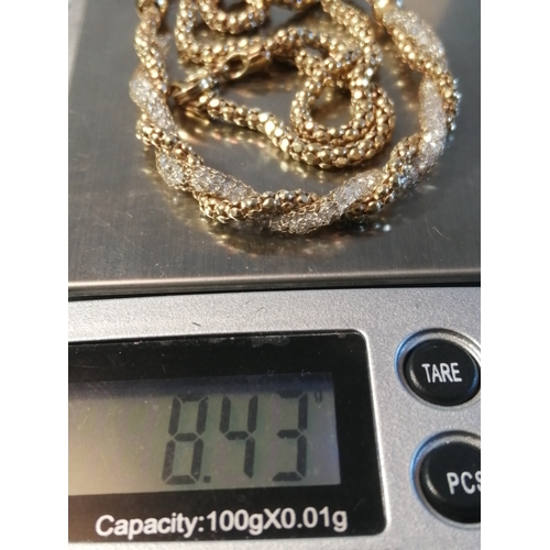 25A - Gold on silver necklace 8.43 grams