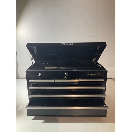 361 - US Pro Tools metal tool box with key